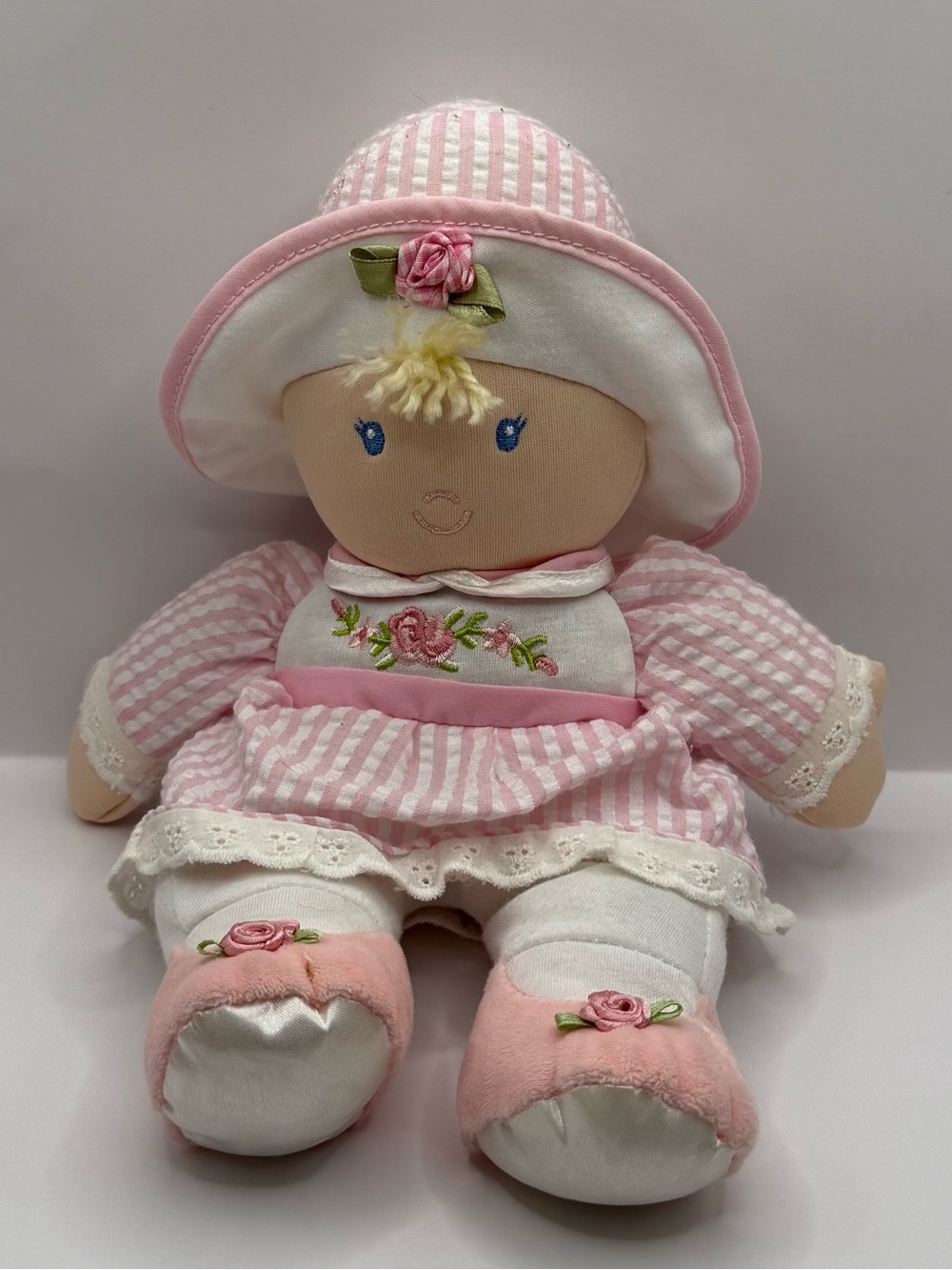 Kids Preferred Baby First Doll Blonde Hair Blue Eyes Doll Plush